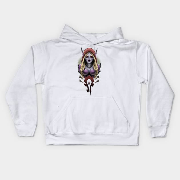 Sylvanas Windrunner Kids Hoodie by Vika_lampa_13